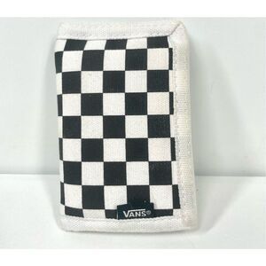 Vans Off The Wall Slipped Trifold Wallet Classic Checkerboard Canvas Auto Close